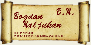 Bogdan Maljukan vizit kartica